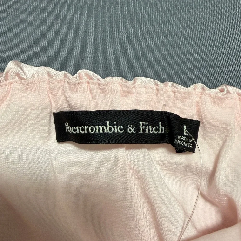 Abercrombie & Fitch Maxi Dress Womens L Pink Floral Satin Slip Feminnie Wedding
